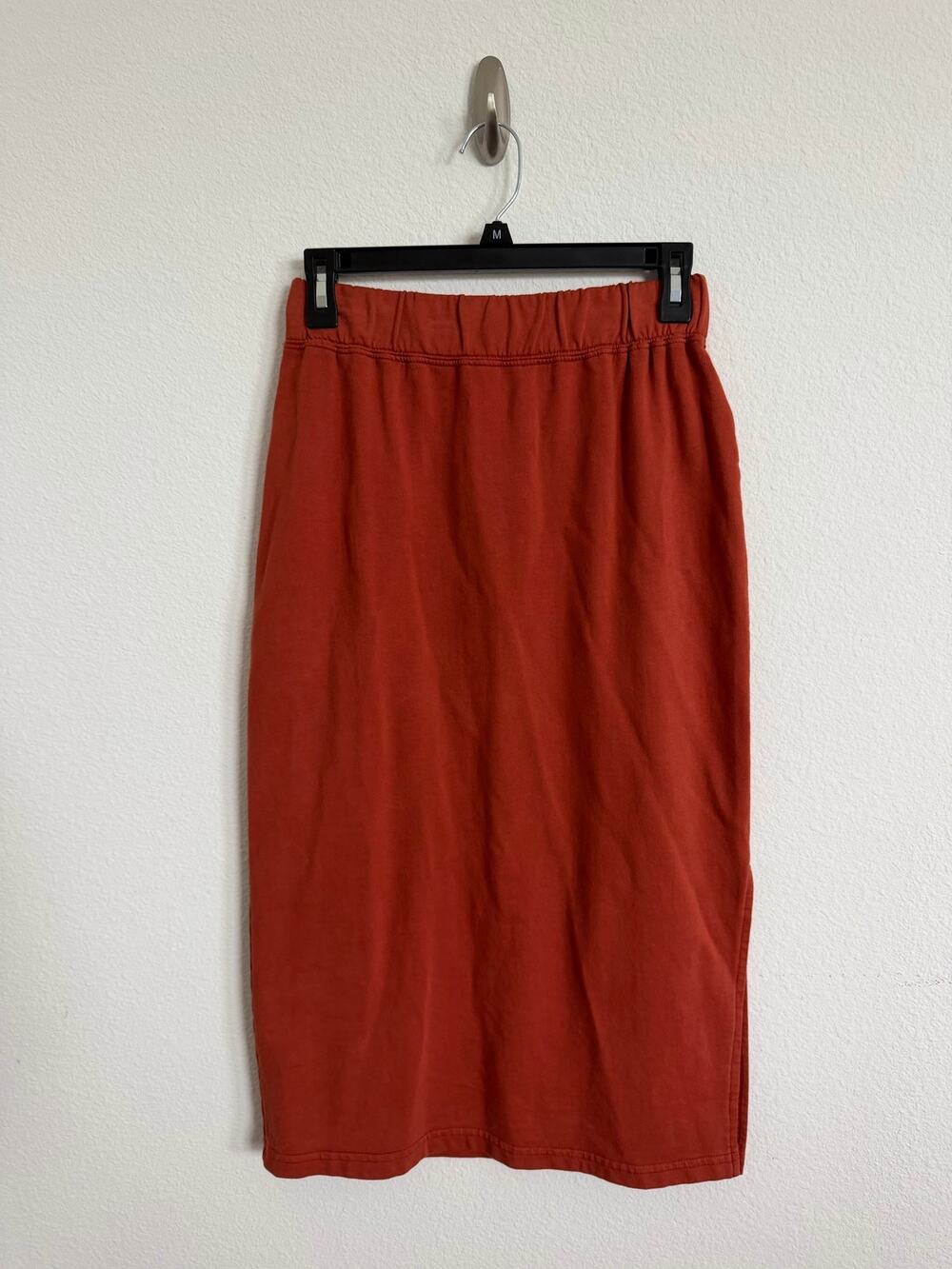 We The Free Womens Cotton Midi bodycon Skirt Size Small Orange Copper festival